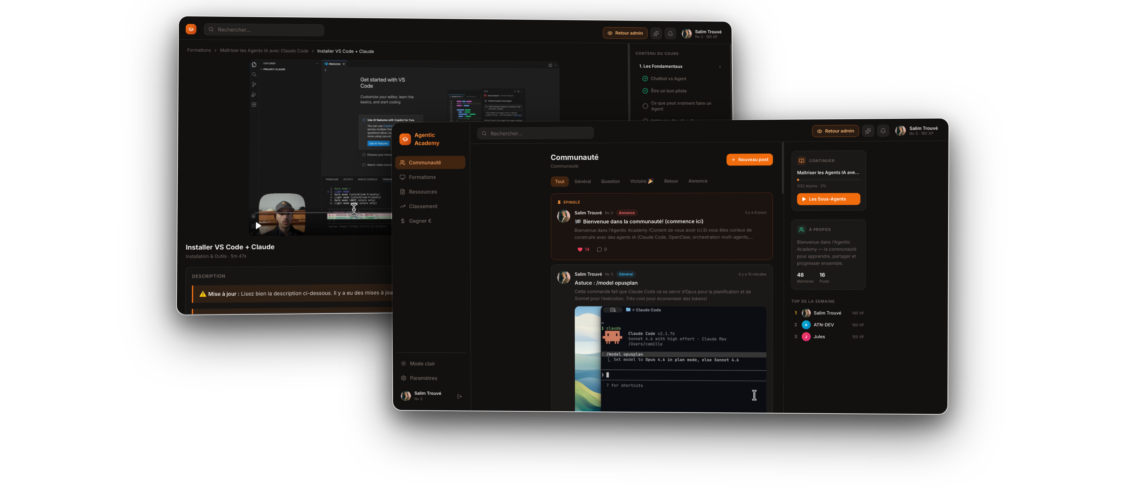Agentic Academy — Communauté et formations sur Claude Code